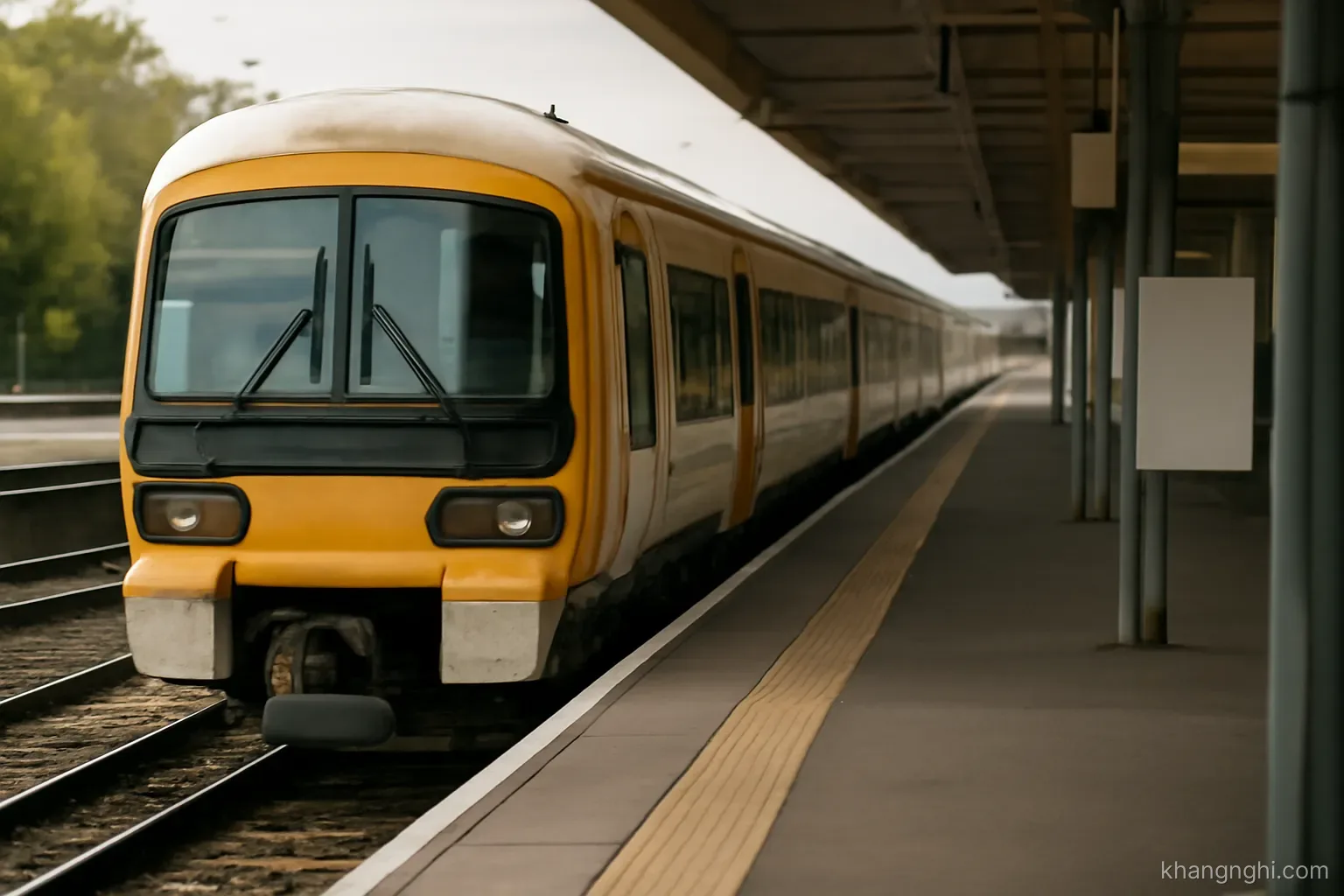 a train stopping at a station it has already passed through earlier in the same journey